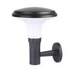 Round Flower LED Waterproof Black Modern Solar Wall Lamp Wall Sconces Lighting - Lamp Outdoor