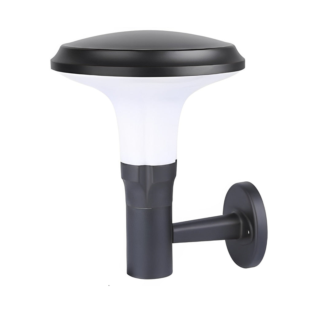 Round Flower LED Waterproof Black Modern Solar Wall Lamp Wall Sconces Lighting - Lamp Outdoor