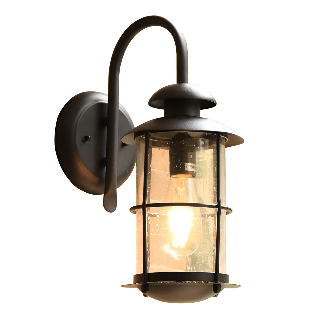 Creative Glass Waterproof LED Black Modern Plug in Wall Sconce Lighting - Lamp Outdoor