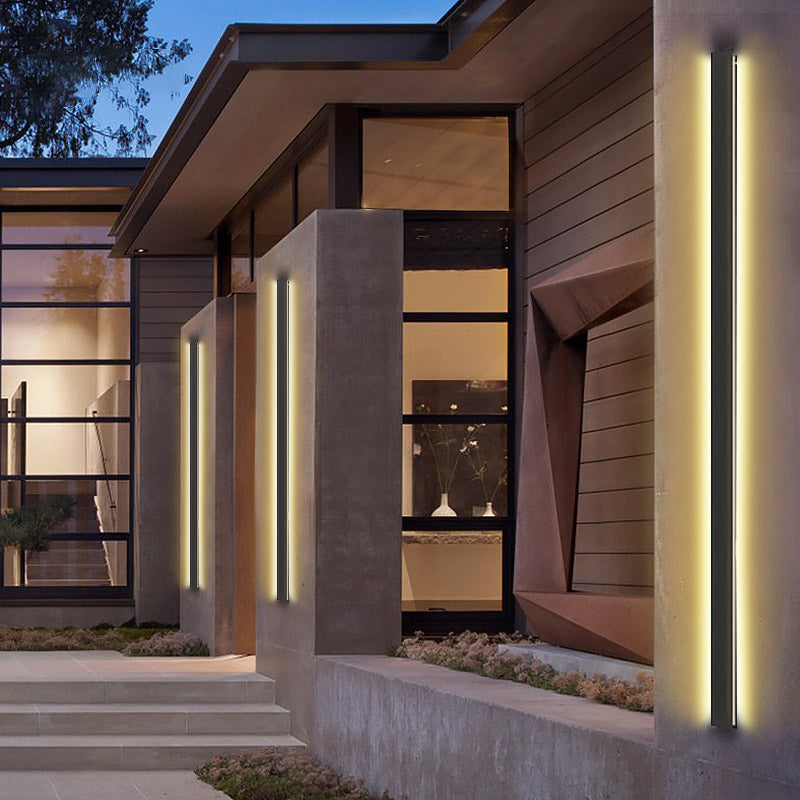 Black Long LED Linear Lights Modern Waterproof Outdoor Wall Lights Porch Lights - Lamp Outdoor