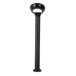 Minimalist Solar Powered Lawn Lights Sleek Aluminum Black Garden Lamp - Lamp Outdoor
