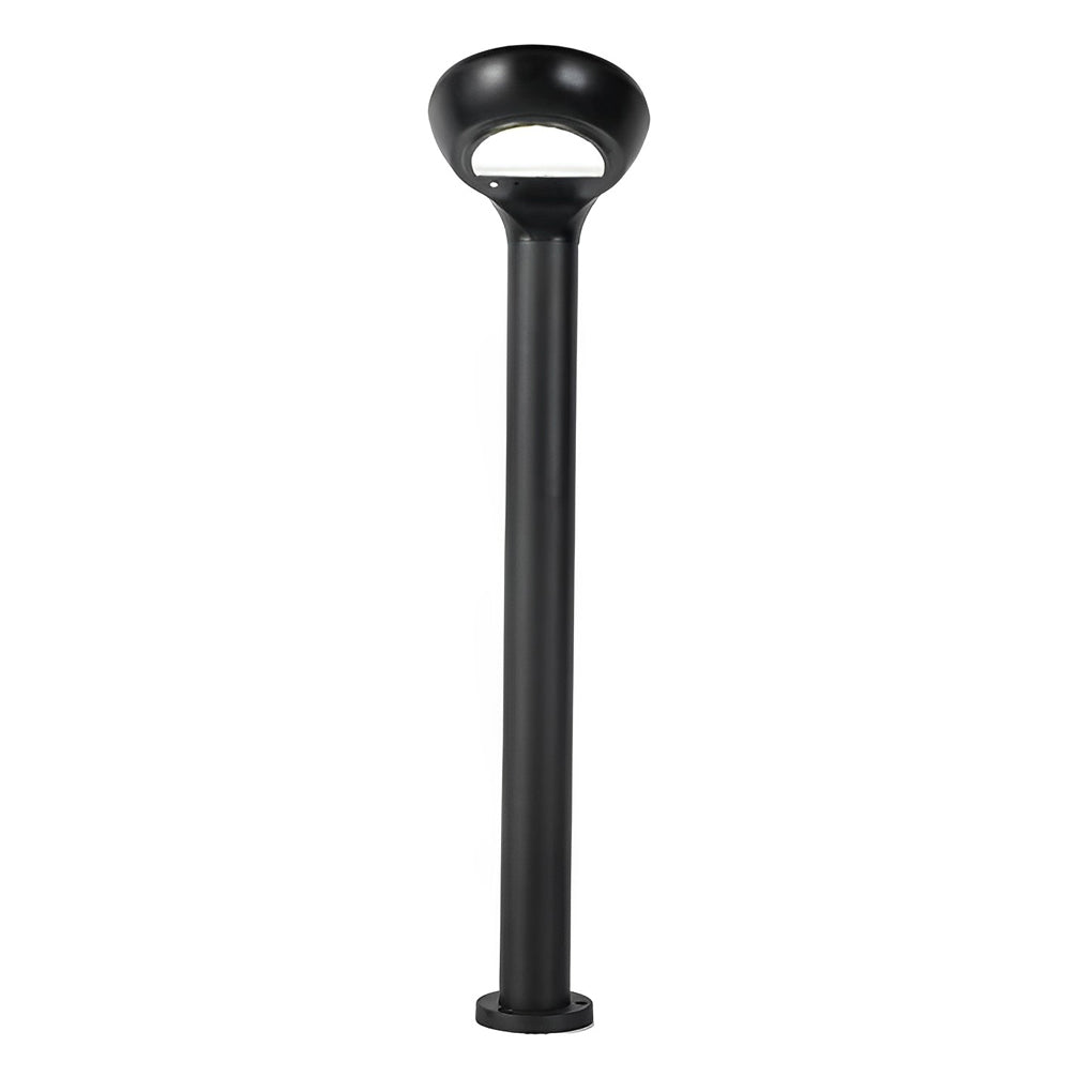 Minimalist Solar Powered Lawn Lights Sleek Aluminum Black Garden Lamp - Lamp Outdoor