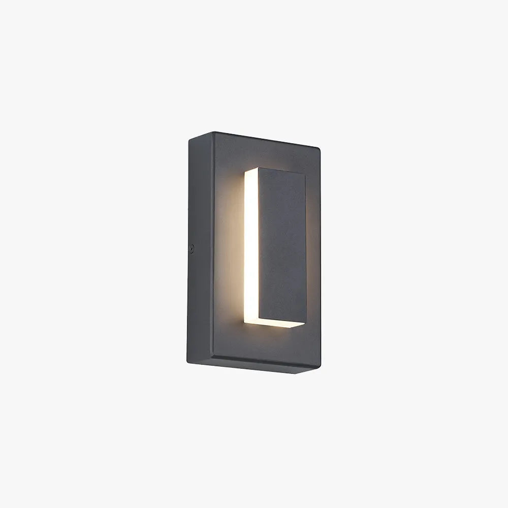 Kasso Modern Square Metal Outdoor Wall Lamp, Dark/Gray Bronze - Lamp Outdoor