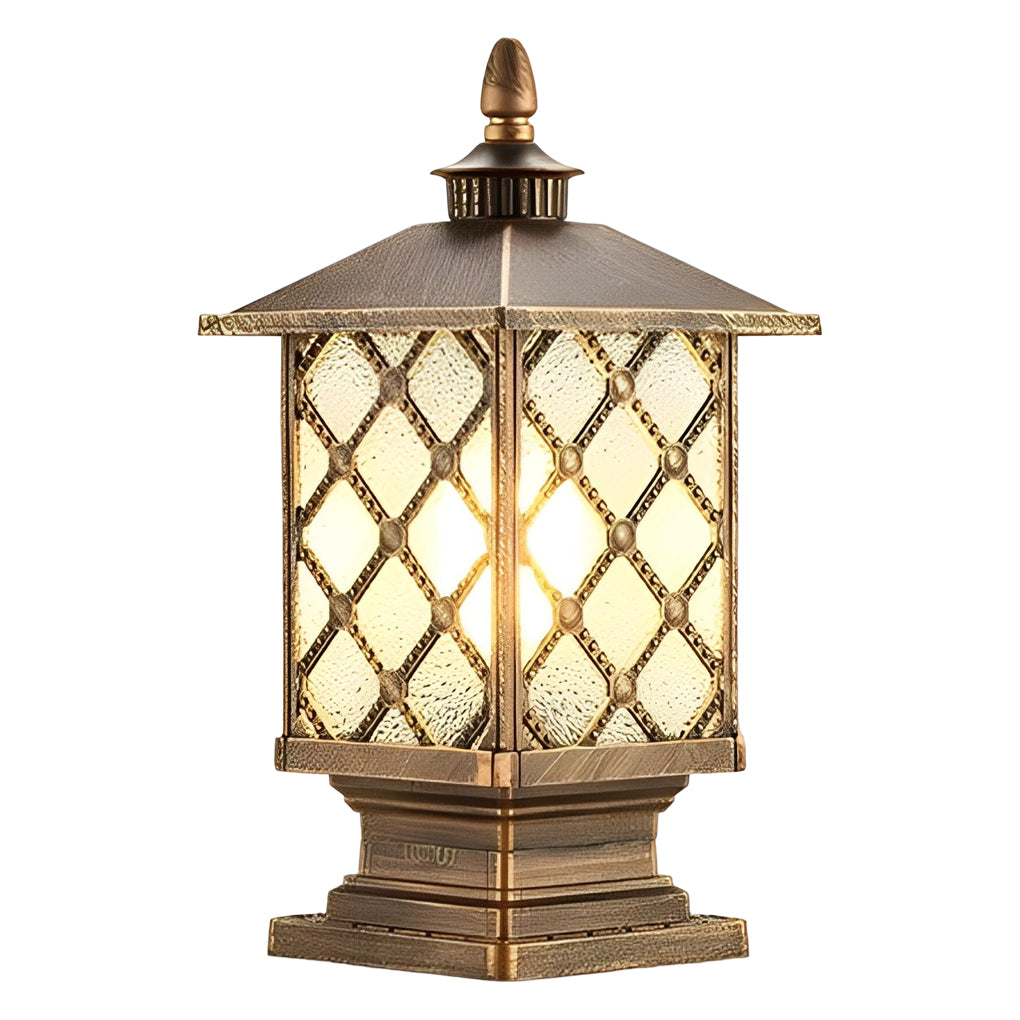 Retro Creative Waterproof Modern Outdoor Fence Post Lights Pillar Lamp - Lamp Outdoor
