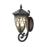 Vintage Flower Pattern Waterproof Black American Style Solar Wall Lamp - Lamp Outdoor