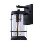 Waterproof Iron Glass Lantern Black Retro Rustic Exterior Wall Lights - Lamp Outdoor