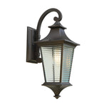 Retro Waterproof Creative Stripes Glass Shade Modern Outdoor Wall Light - Lamp Outdoor