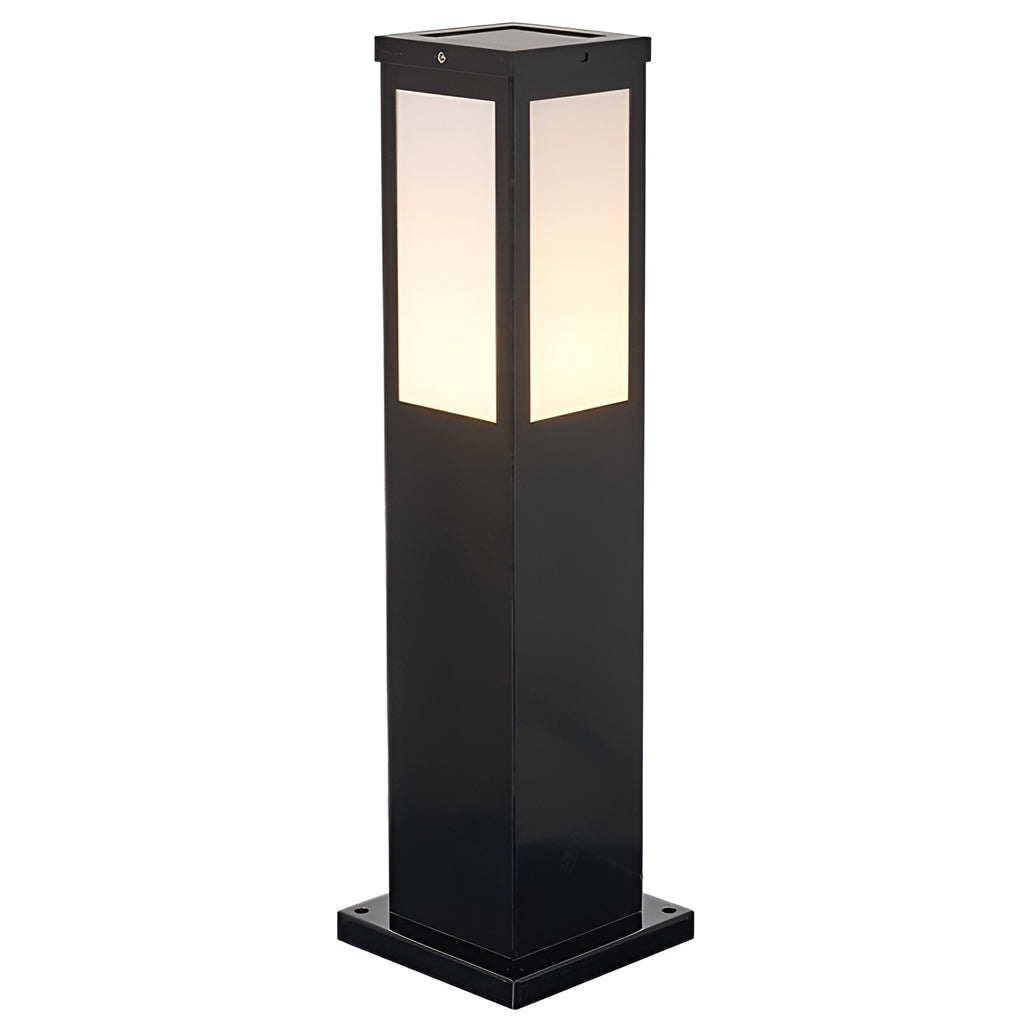 Remote-Controlled Industrial Solar Bollard Lights Waterproof & Square Outdoor Lighting - Lamp Outdoor