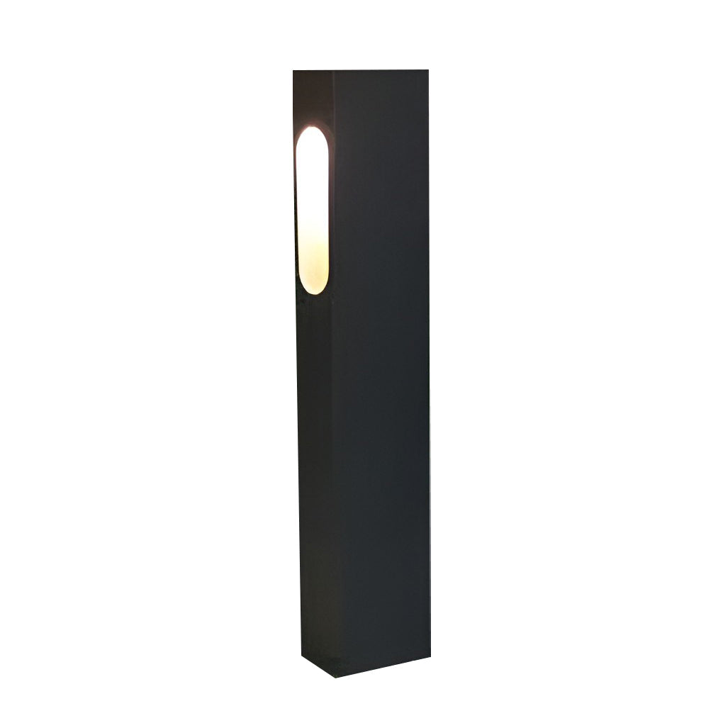 Modern 7W COB LED Pathway Light Black Rectangular Aluminum Outdoor Lawn Light - Lamp Outdoor