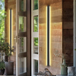 Black Long Linear Metal Waterproof Dimmable Modern Outdoor Wall Lights - Lamp Outdoor