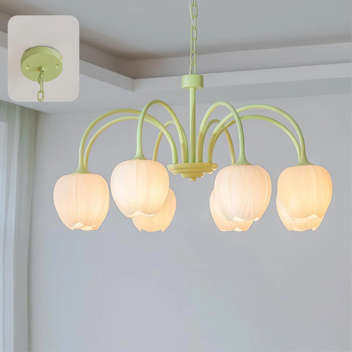 Tulip Matcha Chandelier - Lamp Outdoor