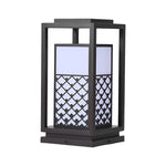 Retro Black LED Solar Lawn Lamp Patterned Pathway Lights for Outdoors - Lamp Outdoor