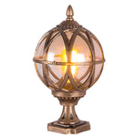 Round Glass E27 Waterproof European Style Outdoor Post Caps Lights - Lamp Outdoor