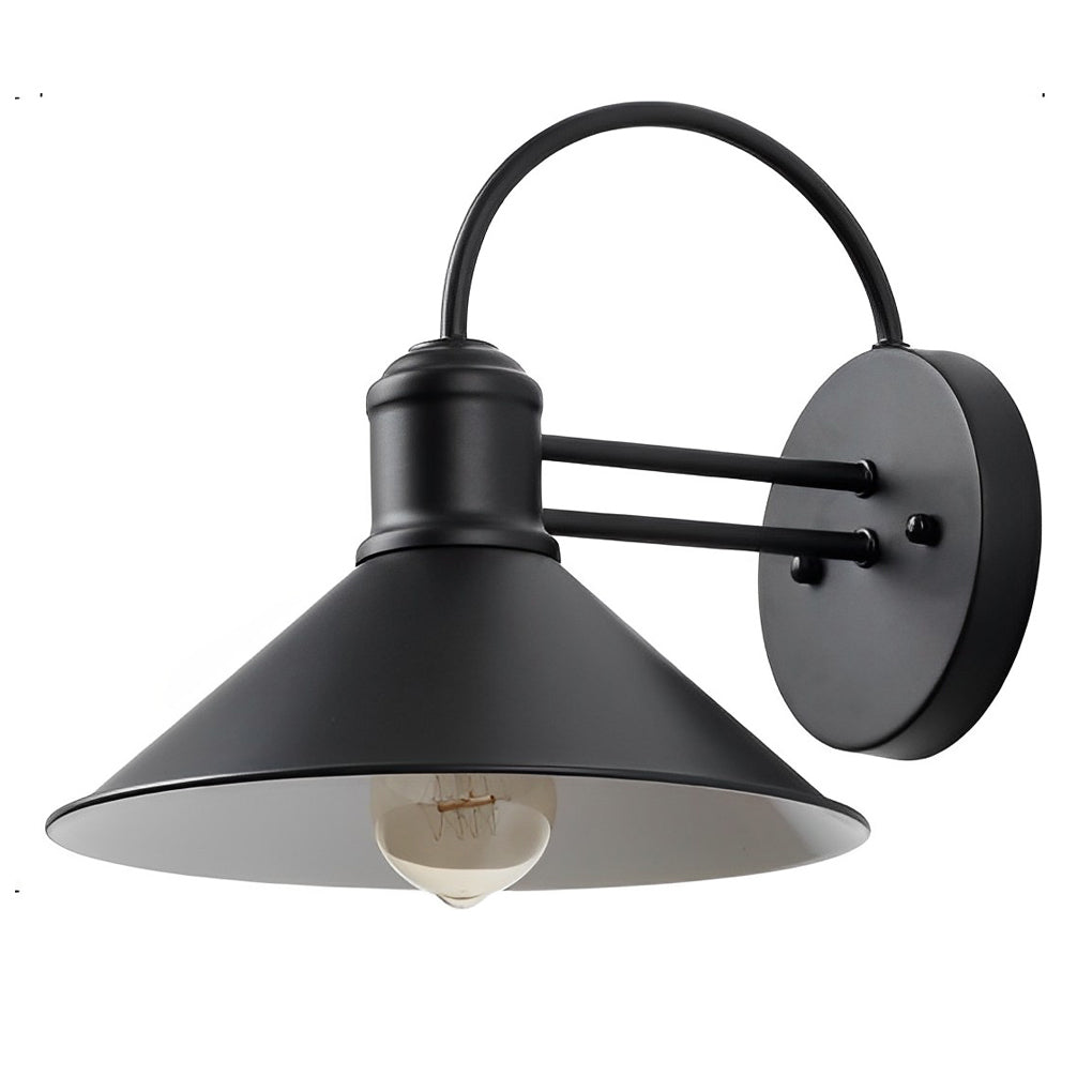 Retro Conical Iron Waterproof Industrial Style Outdoor Wall Lamp Exterior Lights - Lamp Outdoor