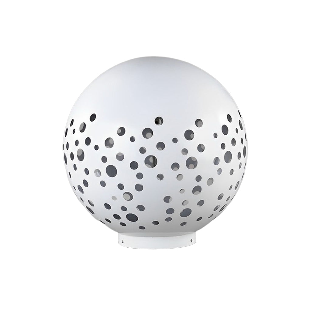 Waterproof Round Metal Hollow White Modern Outdoor Lanterns Lawn Lamp - Lamp Outdoor