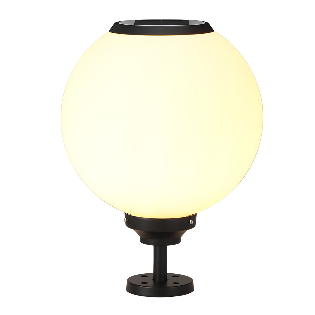 Ball Waterproof Three Step Dimming LED Solar Post Caps Lights Pillar Light - Lamp Outdoor
