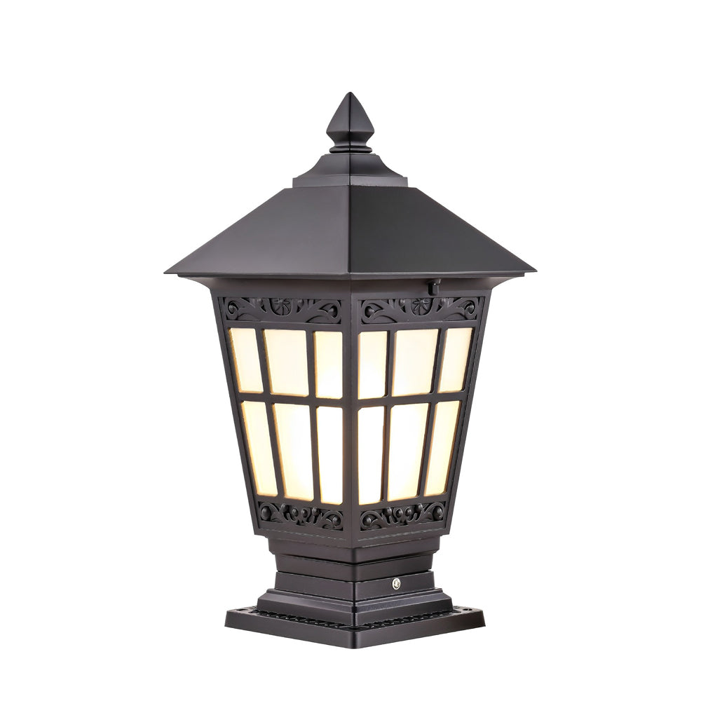 Waterproof Aluminum LED Brown Retro Solar Solar Post Cap Lights Pillar Lamp - Lamp Outdoor