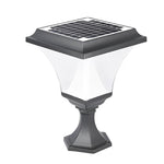 Creative Square LED Waterproof Black Retro Solar Fence Post Lights - Lamp Outdoor