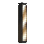 Sleek Stainless Steel LED Louvered Pathway Bollard Lights Modern Waterproof Design - Lamp Outdoor