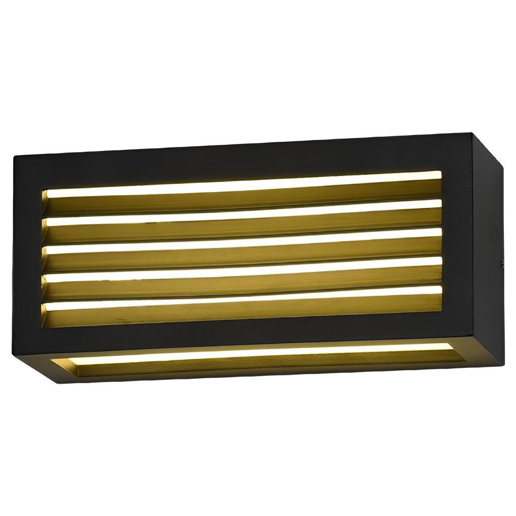 Rectangle Waterproof 12W LED Black Modern Outdoor Wall Sconces Lighting - Lamp Outdoor