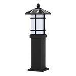 Modern Solar LED Bollard Lights with Ancient Asian Style Top Waterproof Outdoor Light - Lamp Outdoor