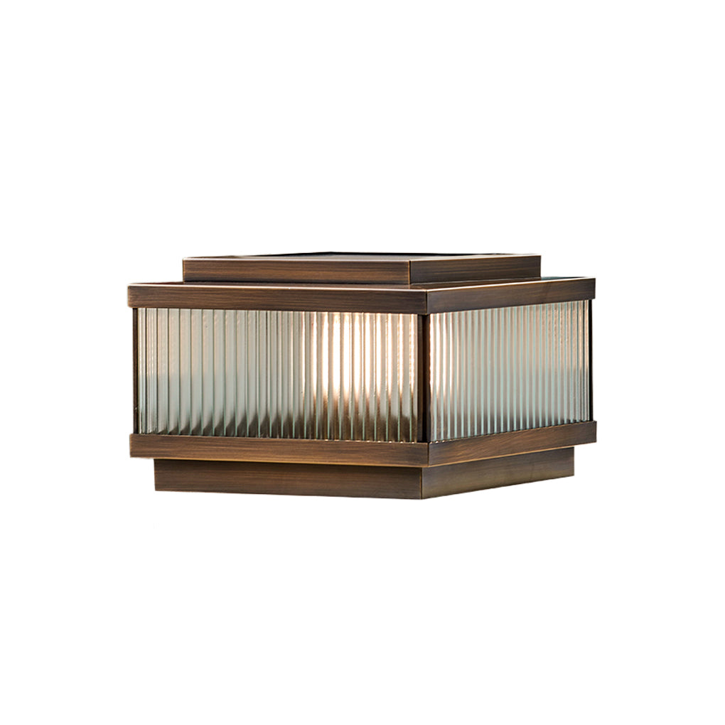 Square Waterproof Intelligent Timing modern Solar Fence Post Lights - Lamp Outdoor
