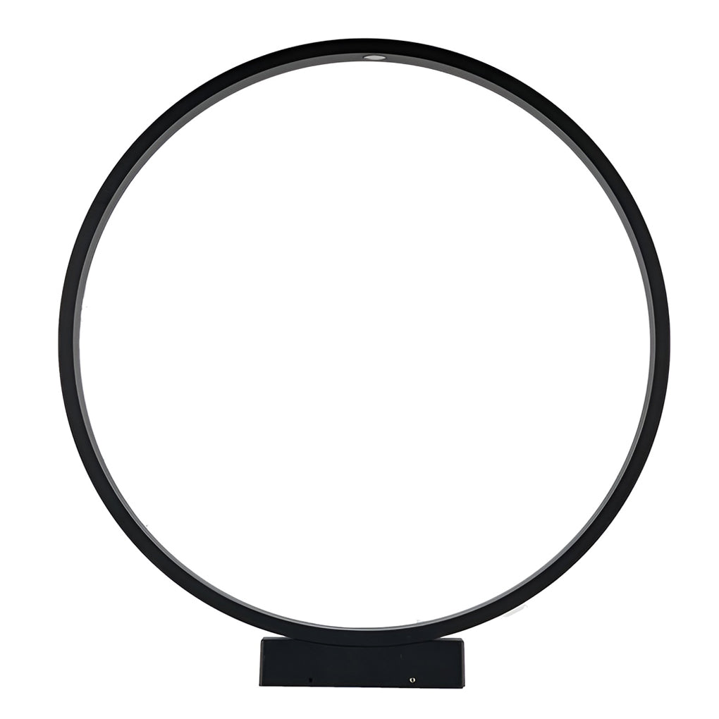 Elegant Circular COB Pathway Light Modern Black Ring Design - Lamp Outdoor