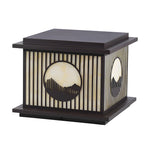 Retro Mountain Scenery LED Waterproof Black Modern Solar Pillar Lamp - Lamp Outdoor