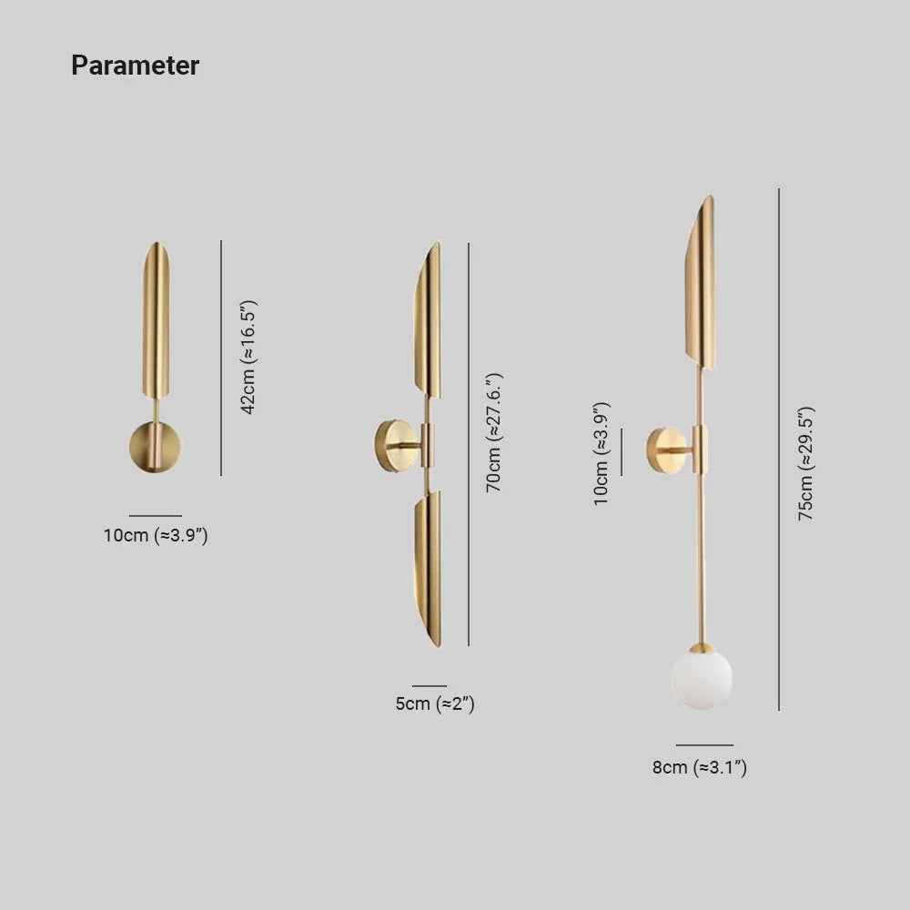 Phira Luxury Double-head Golden Scabbard Wall Lamp - Lamp Outdoor