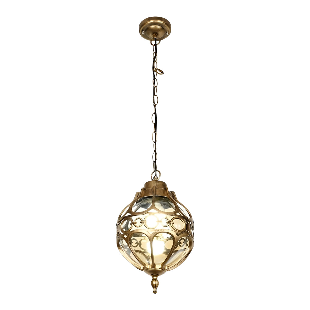 Waterproof Retro Aluminum Glass Ball American Style Outdoor Chandelier - Lamp Outdoor