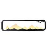 Rectangular Mountain Scenery LED Waterproof Black Outdoor Wall Lamp - Lamp Outdoor