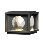 Square Round Waterproof LED Black Solar Lights Outdoor Fence Post Lamp - Lamp Outdoor