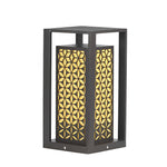 Floral Pattern LED Lawn Lamp Unique Modern Pathway Lights Black - Lamp Outdoor