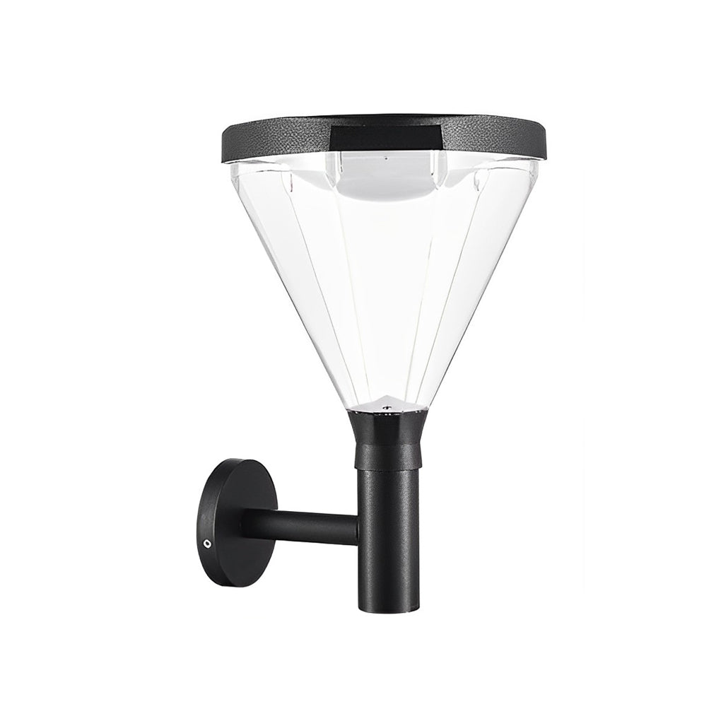Waterproof Dimmable LED Black Modern Solar Outdoor Wall Lights Wall Lamp - Lamp Outdoor