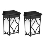 2Pcs Waterproof LED RGB Intelligent Motion Sensor Solar Wall Lights - Lamp Outdoor
