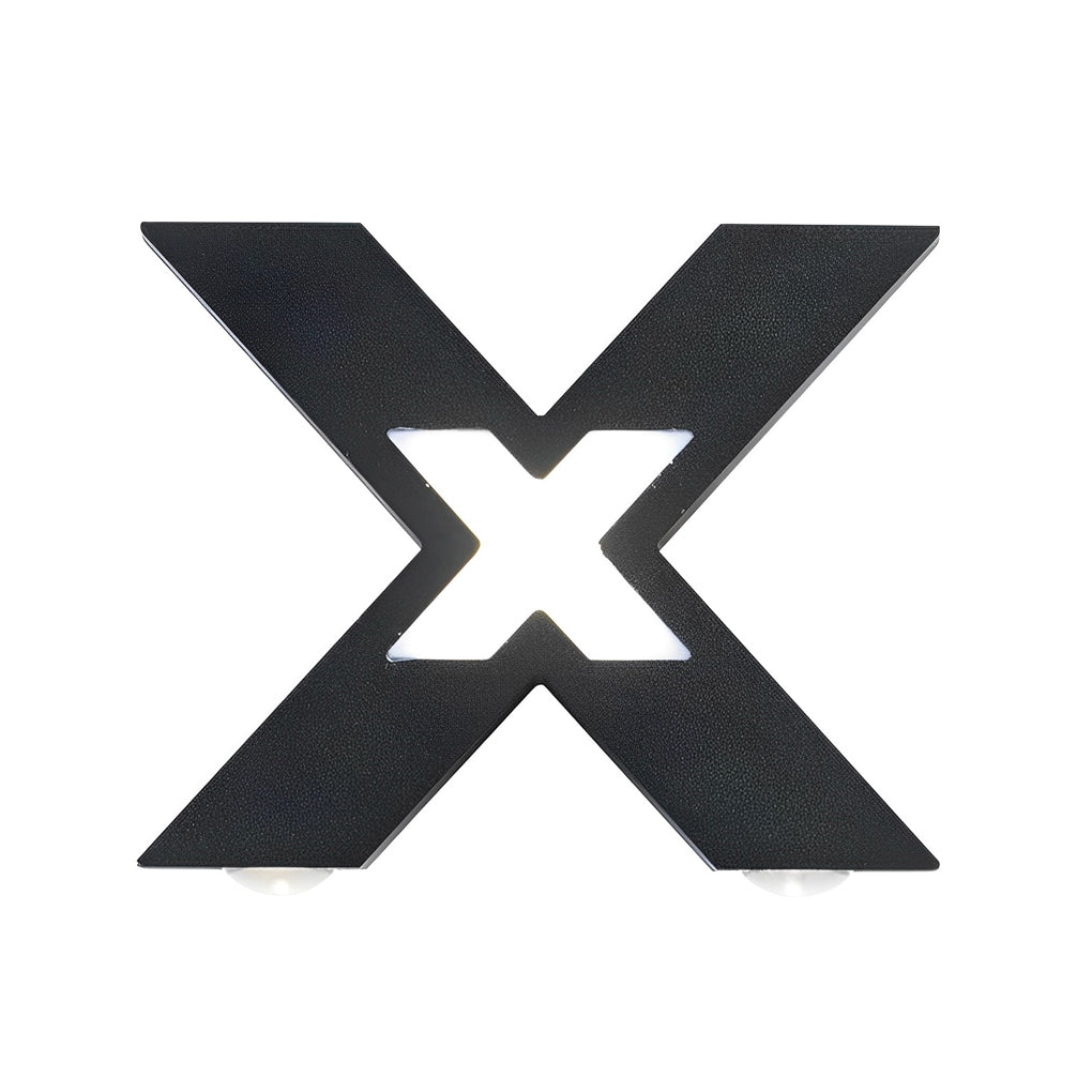 X Shape Creative Waterproof LED Black Modern Outdoor Wall Lamp Exterior Lights - Lamp Outdoor