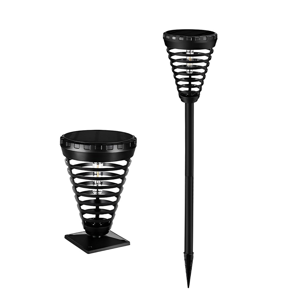 Open Multi-Ring Cone Shape Solar LED Garden Pathway Lights - Lamp Outdoor