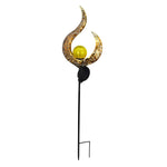 Mystical Moon & Sun Flame Iron Hollow Projector Solar Garden Light - Lamp Outdoor