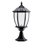 Led Waterproof Black Vintage Outdoor Solar Fence Post Lights with Remote - Lamp Outdoor