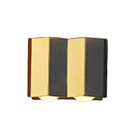 Black & Gold Aluminum LED Outdoor Up Down Wall Light - Lamp Outdoor