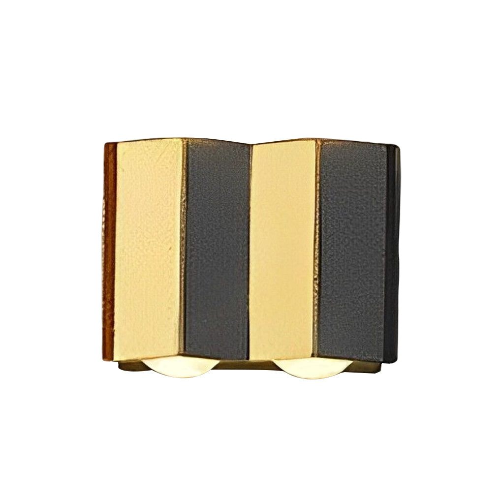 Black & Gold Aluminum LED Outdoor Up Down Wall Light - Lamp Outdoor