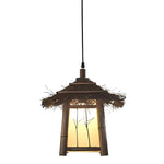 Branch Pattern Bamboo Style Lantern Versatile Outdoor Hanging and Post Light - Lamp Outdoor