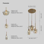 June Pendant Light Glass, Clear/Amber Diamond shape - Lamp Outdoor