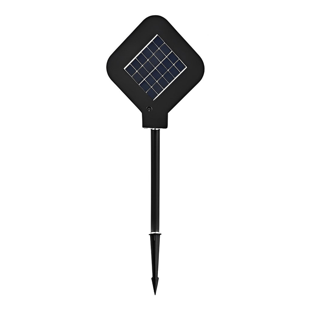 Modern Circular Black Solar LED Lawn Light - Lamp Outdoor