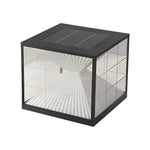 Square Creative Hourglass Shape LED Waterproof Solar Fence Post Lights - Lamp Outdoor