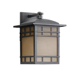 Square Retro Waterproof Yellow Glass Shade Vintage Outdoor Wall Lights - Lamp Outdoor