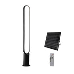 Modern Long Linear LED Solar Pathway Lights in Black Aluminum, Waterproof - Lamp Outdoor