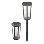 2Pcs Hexagonal LED String Lights Solar Lawn Lights With Motion Sensor - Lamp Outdoor