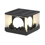 Mountain Scenery Design Waterproof LED Modern Solar Fence Post Lights - Lamp Outdoor