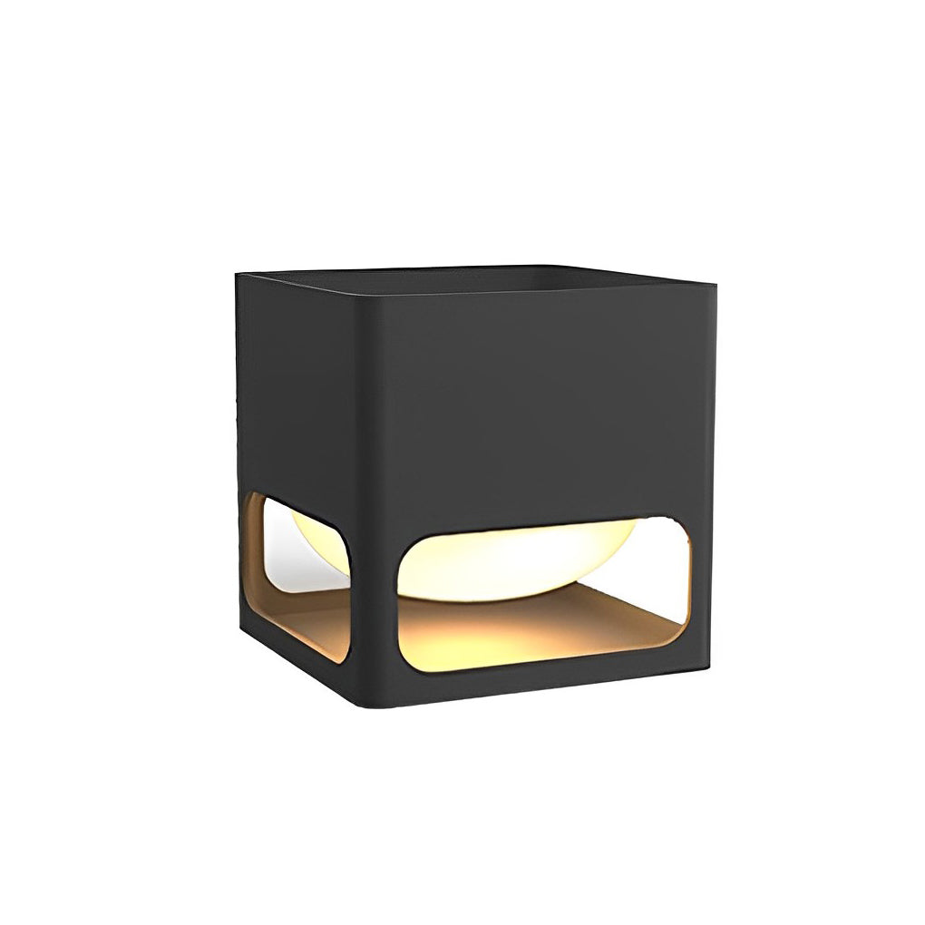Square Waterproof Flowerpot LED Black Modern Outdoor Fence Post Lights - Lamp Outdoor